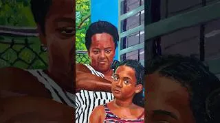 Thumbnail: Look closely, it’s oil, acrylic and untouched canvas. #acrylicpainting #acrylic #oilpainting #draw