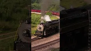 Thumbnail: Big Boy 4014 and R&N 2102 Whistle At Jim Thorpe - 7/1/26 #steamlocomotive #railway