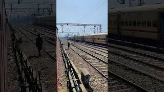 Thumbnail: Rare Railway Moment! 15910 Express in Perfect Parallel Run at Moradabad #parallelrun #indianrailways