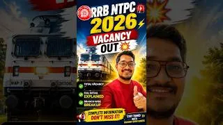 Thumbnail: Rrb ntpc 2026 vacancy out 💥✅| rrb new  vacancy update| rrb ntpc 2026🎯 #shorts #rrbntpc #rrbje #viral