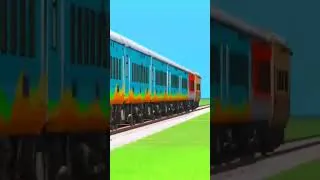 Thumbnail: DANGOURS hamsafar Express crossing at rounded Railroad tracks Train Simulator #shorts