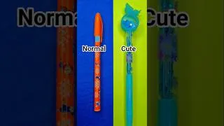 Thumbnail: stationery challenge normal and cute items🥰🥰 #art #smartartandcrafts #funny #artscraft #drawing