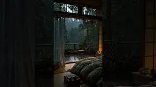 Thumbnail: 🌧️Stay in Calm for 30 Seconds -Cozy Cabin Rain | Sleep, Stress relief #rainsounds #relax