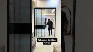 Thumbnail: Slim partition | aluminium sliding slim partition | aluminium sliding #raiseinteriors #slimprofile