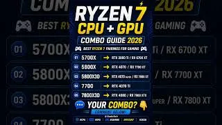 Thumbnail: Best Ryzen 7 CPU + GPU Combos 2026 🔥 Don’t Pair Wrong!