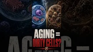 Thumbnail: “AGING = DIRTY CELLS?” I उम्र बढ़ने के साथ Autophagy क्यों बदलती है? | Aging & Cellular Cleanup