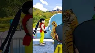 Thumbnail: GTA 5: Rampage & Shinchan🤣Fight With TIGER BHAI🐯 Full Fun #bommalu #gta5telugu #rampageboy