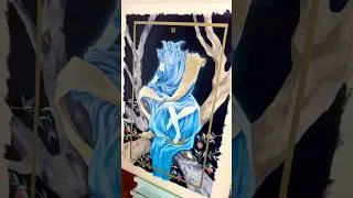 Thumbnail: The High Priestess (Tarot) | Painting process #art #gouache #painting #highpriestess