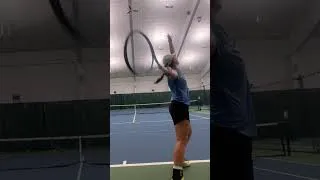 Thumbnail: FLAT Serve SLOWMO #tennis #collegetennis #tennisplayer #tennisserve #serve #shorts