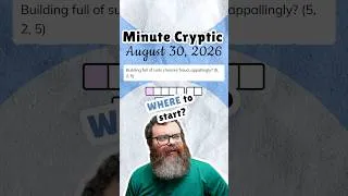 Thumbnail: Minute Cryptic | August 30, 2026