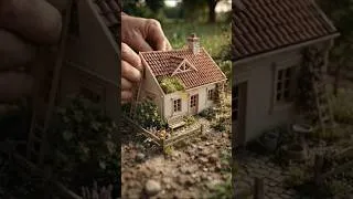 Thumbnail: "I Built the World's Smallest Cottage (Every Tile Placed by Hand)"🛖🛖🛖#satisfying #shorts