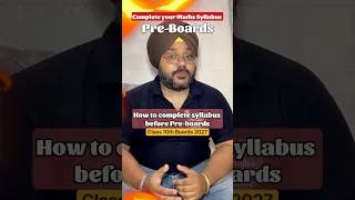Thumbnail: How to Complete Maths Syllabus Before Pre-boards ? | CBSE class 10 Boards 2027🔥#shorts #study #tips