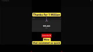 Thumbnail: Thanks for 1 Million Subs #shorts