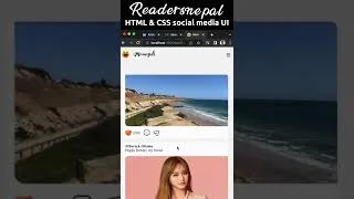 Thumbnail: Social media UI using HTML and CSS #shorts