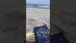 Thumbnail: Life is good by the breath, with a blanket and an incredible book! Woven in Time by Jessica Ann