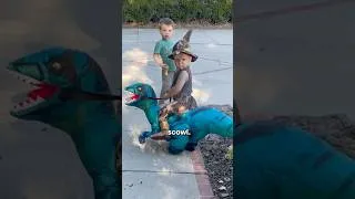 Thumbnail: This kids acting is like no other! #dinosaur #dinosaurcostume #halloween #childrenscostumes #kidsfun