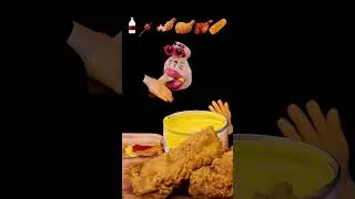 Thumbnail: Jumbo Chicken with Cheese Sauce Emoji Mukbang 🍗🧀치즈소스와 함께하는 점보 치킨 이모지 먹방 🍗🧀 #asmr #mukbang #food