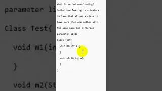 Thumbnail: What is method overloading in java