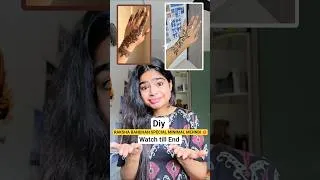 Thumbnail: RAKSHA BANDHAN SPECIAL BACK HAND MEHNDI💥 #shorts #minivlog #ashortaday #diy #craft #mehndi
