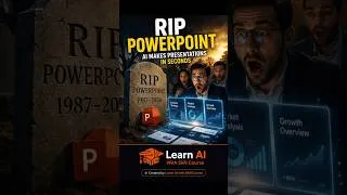 Thumbnail: RIP PowerPoint! 7 AI Tools That Create Presentations For You #AI #PowerPoint#CanvaAI #PresentationAI