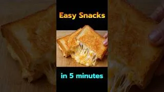 Thumbnail: Easy Super Cheesy Grilled Cheese Sandwich in Pan! Quick and easy snacks recipes in 5 minutes!!