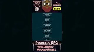 Thumbnail: Final Thoughts - Redbeard RPG   #shorts  #theouterworlds2    #obsidian