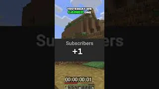 Thumbnail: Day 50 of playing 1 Second of Hardcore Minecraft for every new sub #minecraft #gaming