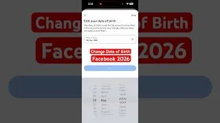 Thumbnail: How to change date of birth in facebook 2026