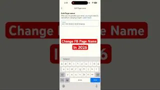 Thumbnail: How to change facebook page name 2026