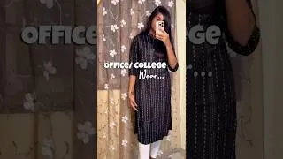 Thumbnail: Black Kurta 🖤 Office/College ✅ Wear #kurta #outfit #stylingtips