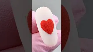 Thumbnail: 🥰♥️ velvet heart #naildesign #nailart #simplenails #nailtutorial #nails #nailinspo #gelnails