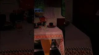 Thumbnail: Listen to the Raindrops Falling on Window and Roof of an Old-time Camper / Watch full 8 Hrs #shorts