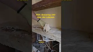 Thumbnail: Can we RESTORE these ancient cabinets? #homerenovation #homerestoration #diy #klingstrip #cleaning