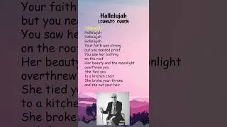 Thumbnail: Leonard Cohen - Hallelujah (Lyrics) #shorts