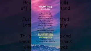 Thumbnail: Olivia Rodrigo - vampire (Lyrics) #shorts