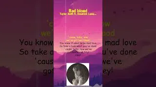 Thumbnail: Taylor Swift ft. Kendrick Lamar - Bad Blood (Lyrics) #shorts