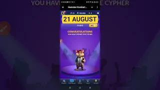 Thumbnail: Hamster Kombat Dev Game Daily Cipher 21 August | Hamster Kombat Daily Cipher Code | Daily Combo