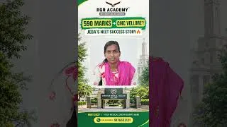 Thumbnail: 590 Marks → CMC Vellore 🩺 | Jeba's NEET Success Blueprint 🔥 #NEET2027