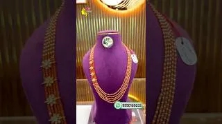 Thumbnail: Orange CZ Beads with Side Polki Pendants & Pearls | Customized Handmade Necklace