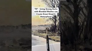 Thumbnail: A Good Tip to Help Your Paintings #painting #art #watercolor #landscape #tips #how #shorts