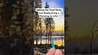 Thumbnail: A good tip to help your paintings #painting #watercolor #art #sunset #reflection #tips #shorts