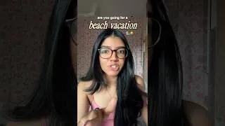 Thumbnail: #unsponsored beach vacation essentials! ☀️ #beach #vacation #shorts #trending #tanning #sunscreen