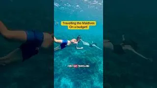 Thumbnail: Day 1 travelling the Maldives on a budget! #maldives #snorkeling #shorts #maafushi