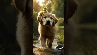 Thumbnail: Puppy Saves the Lost Duckling who got stuck in rain #animals #animalrescue #youtubeshorts #ytshorts