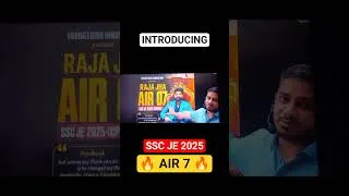Thumbnail: SSC JE 2025 Topper |🔥AIR 7 RAJA JHA (CPWD) @rishabhsiree