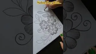 Thumbnail: Floral border desin for projects/ border design by pencil  #design #art #drawing #viral #shorts