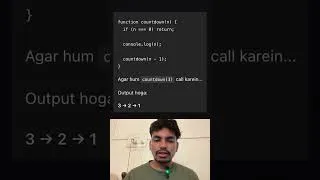 Thumbnail: Recursion in JavaScript Explained in 60 Seconds