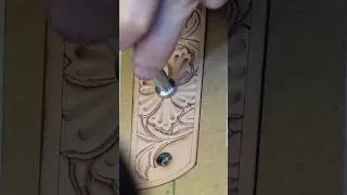 Thumbnail: Carved and Tooled 1911 grip #shorts #leathertooling #handmade