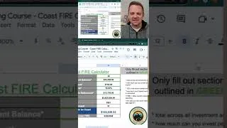 Thumbnail: Coast FIRE Retirement Calculator example  #coastfire #investing
