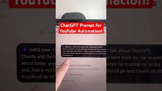 Thumbnail: New ChatGPT Prompt for Going Viral on YouTube! #shorts